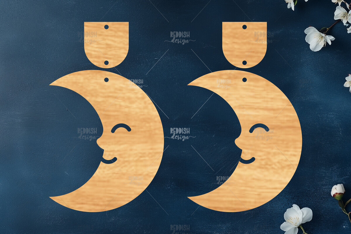 Σετ των 3 Intra απο ξύλο plywood 3mm-4mm πάχος Celestial Earrings Cut  Δίασταση 3x3 cm INTRAFABR-121183815