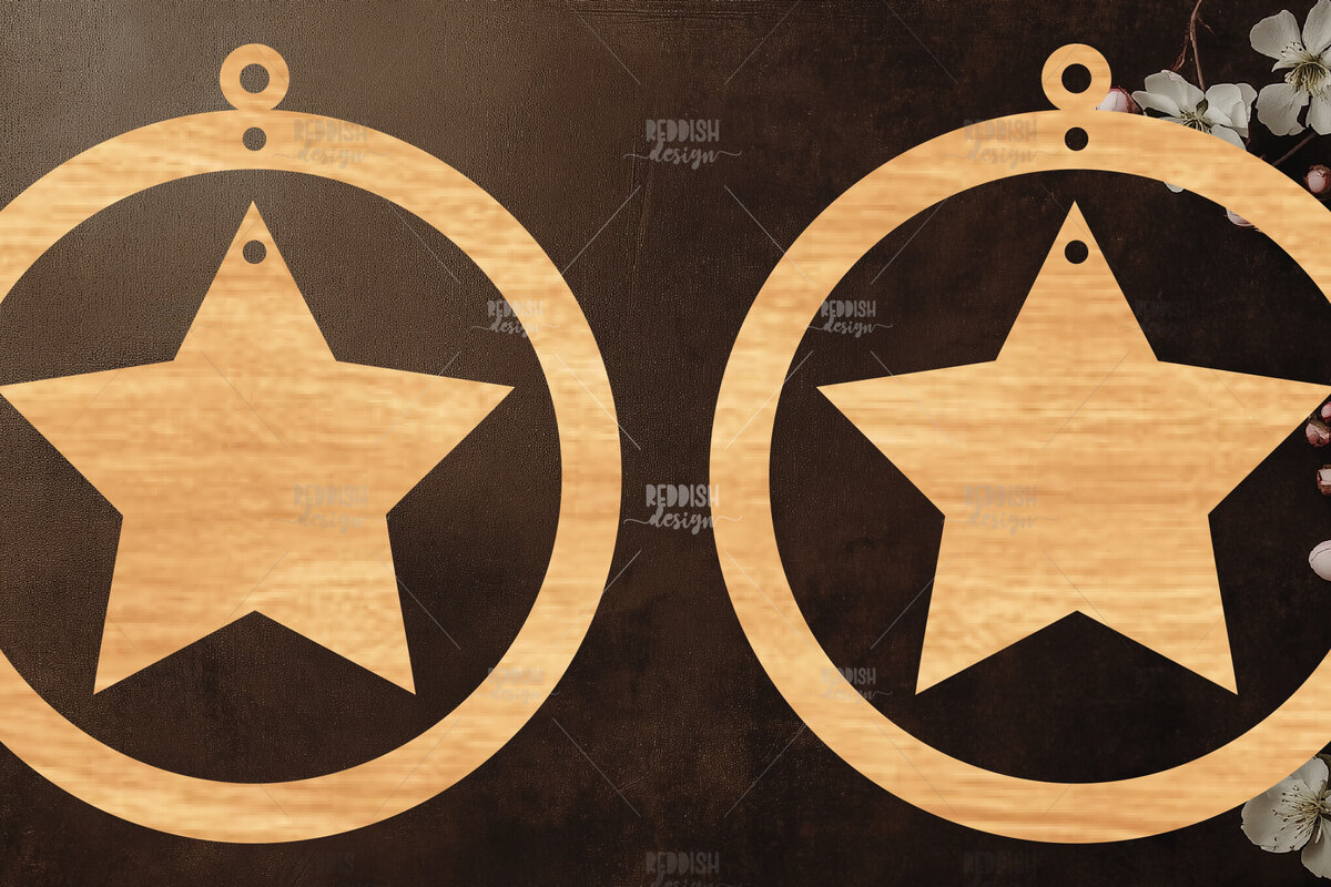 Σετ των 3 Intra απο ξύλο plywood 3mm-4mm πάχος Celestial Earrings Cut  Δίασταση 3x3 cm INTRAFABR-121280638