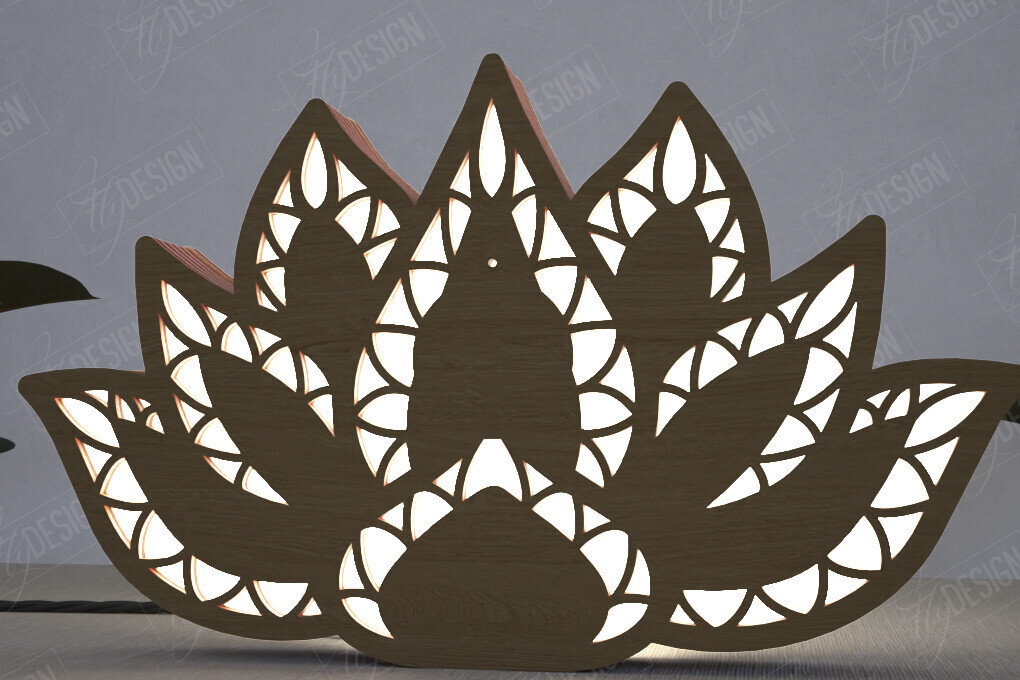 Σετ των 2 Intra απο ξύλο plywood 3mm-4mm πάχος Ουράνιο Φανάρι | Επιτραπέζιο φως νύχτας Δίασταση 15x15 cm INTRAFABR-112898223