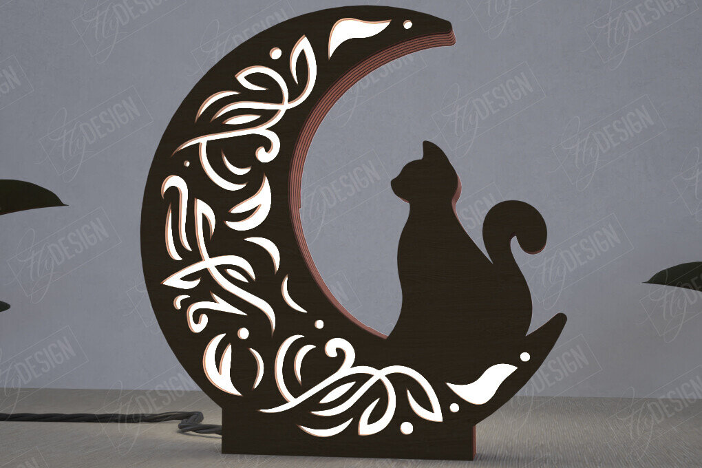 Σετ των 2 Intra απο ξύλο plywood 3mm-4mm πάχος Ουράνιο Φανάρι | Επιτραπέζιο φως νύχτας Δίασταση 15x15 cm INTRAFABR-112898238