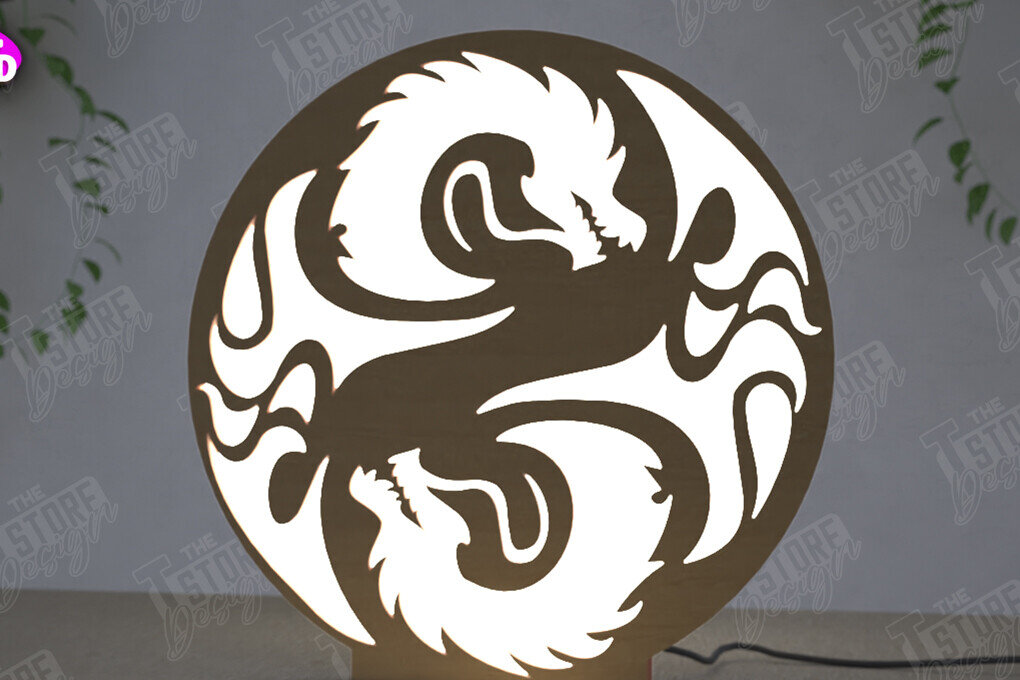 Σετ των 2 Intra απο ξύλο plywood 3mm-4mm πάχος Ουράνιο Φανάρι | Επιτραπέζιο φως νύχτας Δίασταση 15x15 cm INTRAFABR-112629277