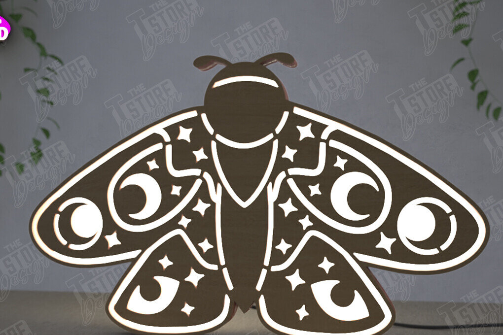 Σετ των 2 Intra απο ξύλο plywood 3mm-4mm πάχος Ουράνιο Φανάρι | Επιτραπέζιο φως νύχτας Δίασταση 15x15 cm INTRAFABR-112629285