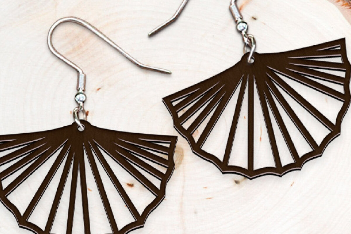 Σετ των 3 Intra απο ξύλο plywood 3mm-4mm πάχος Celestial Μοντέρνα Σκουλαρίκια . Δίασταση 4x4 cm INTRAFABR-116425535