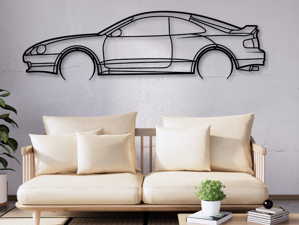 Σετ των 2 Intra απο ξύλο plywood 3mm-4mm πάχος Celica Car Silhouette, Δίασταση 15x15 cm INTRAFABR-110752491