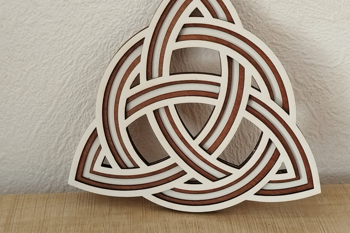 Intra απο ξύλο plywood 3mm-4mm πάχος Σχέδιο Celtic Circle για Δίασταση 30x20 cm INTRAFABR-112858104