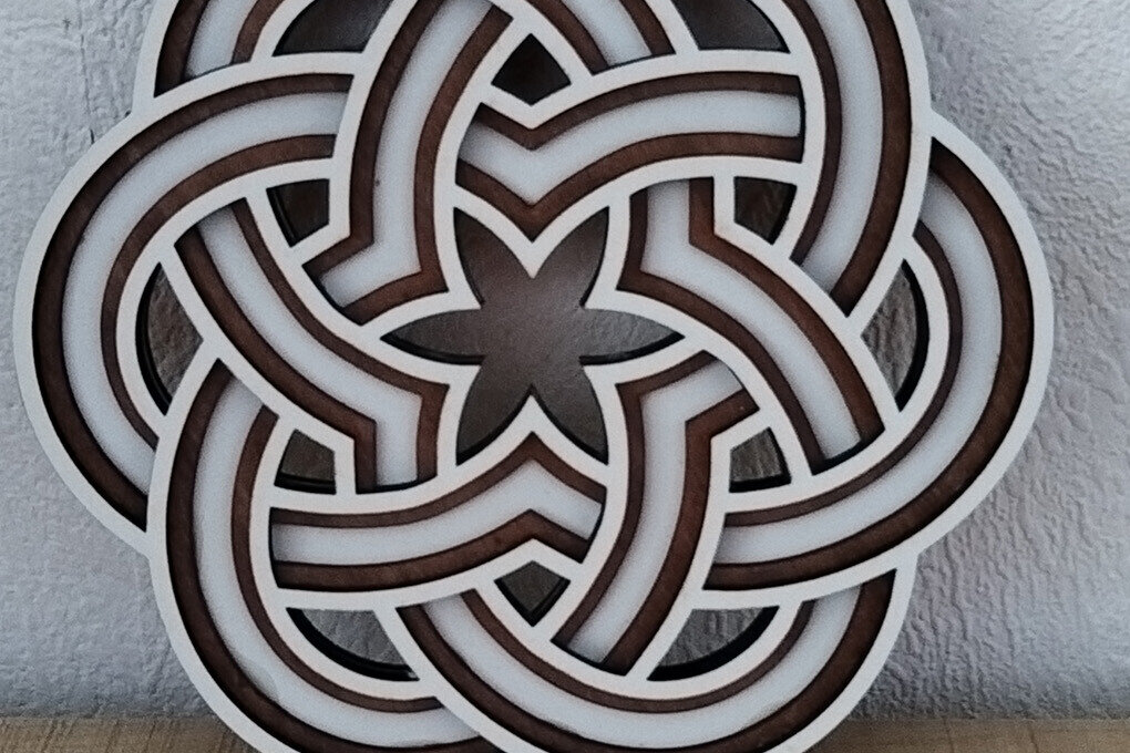 Σετ των 3 Intra απο ξύλο plywood 3mm-4mm πάχος Στολίδι Celtic Ellipse Δίασταση 8x8 cm INTRAFABR-113308048