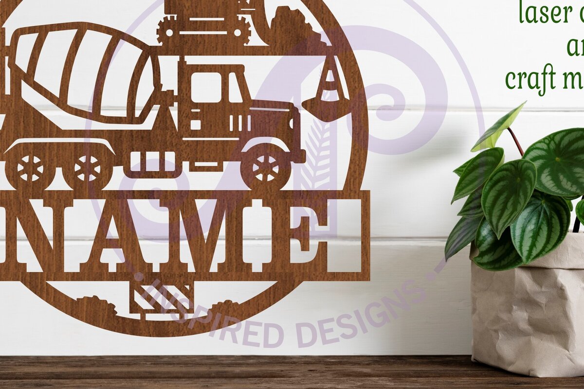 Σετ των 3 Intra απο ξύλο plywood 3mm-4mm πάχος Πινακίδα ονόματος φορτηγού τσιμέντου  Δίασταση 6x6 cm INTRAFABR-102019079