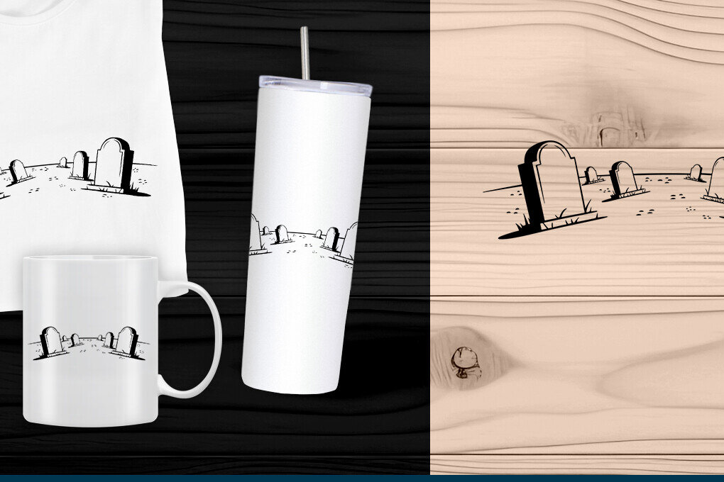 Σετ των 2 Intra απο ξύλο plywood 3mm-4mm πάχος κοπής με λέιζερ νεκροταφείο, Gravestone Δίασταση 15x15 cm INTRAFABR-107414323