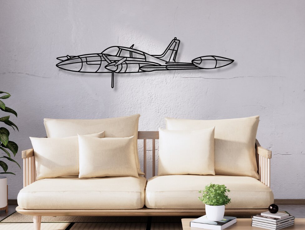 Σετ των 2 Intra απο ξύλο plywood 3mm-4mm πάχος Cessna 310R Silhouette Δίασταση 15x15 cm INTRAFABR-115683591