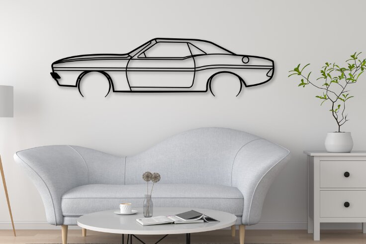 Σετ των 2 Intra απο ξύλο plywood 3mm-4mm πάχος Challenger Car Silhouette Δίασταση 15x15 cm INTRAFABR-110838197