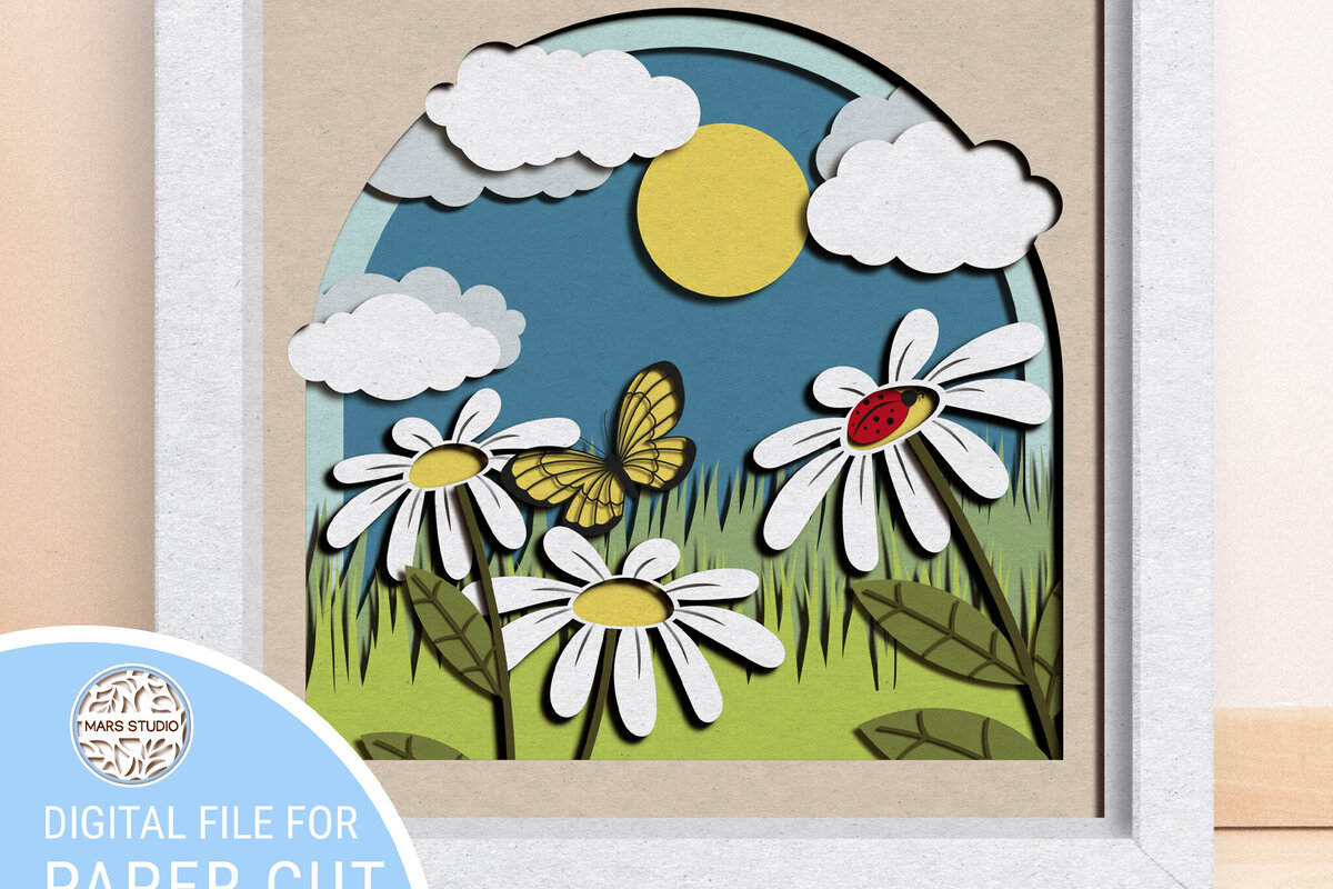 Σετ των 3 Intra απο ξύλο plywood 3mm-4mm πάχος Πρότυπο κοπής πολυστρωματικού χαρτιού CHAMOMILE Δίασταση 4x4 cm INTRAFABR-80169022