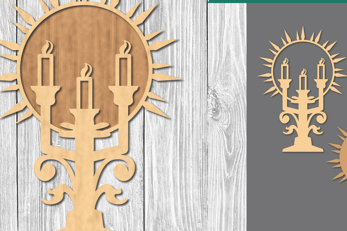 Σετ των 2 Intra απο ξύλο plywood 3mm-4mm πάχος Πολυέλαιος Διακόσμηση κοπής με λέιζερ Δίασταση 15x15 cm INTRAFABR-109409781