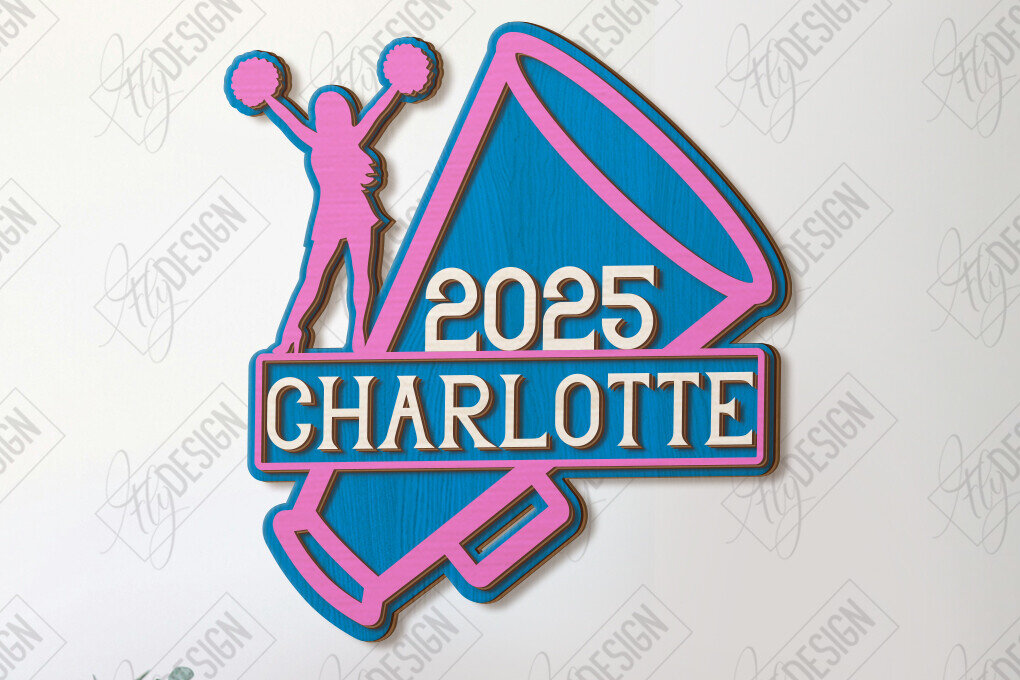 Intra απο ξύλο plywood 3mm-4mm πάχος Μαζορέτα σημάδι | Cheer Team Δίασταση 30x20 cm INTRAFABR-123092168