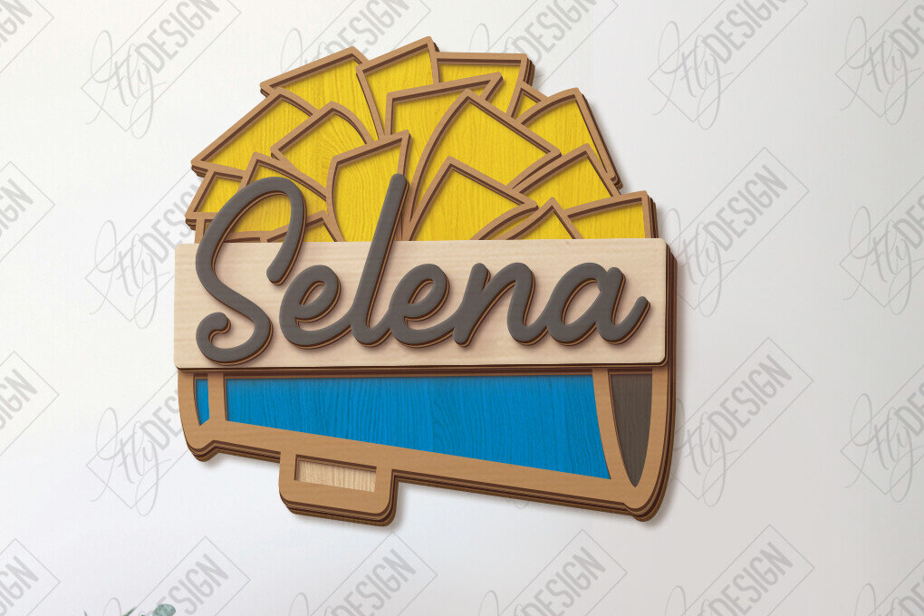 Intra απο ξύλο plywood 3mm-4mm πάχος Μαζορέτα σημάδι | Cheer Team Δίασταση 30x20 cm INTRAFABR-123092179