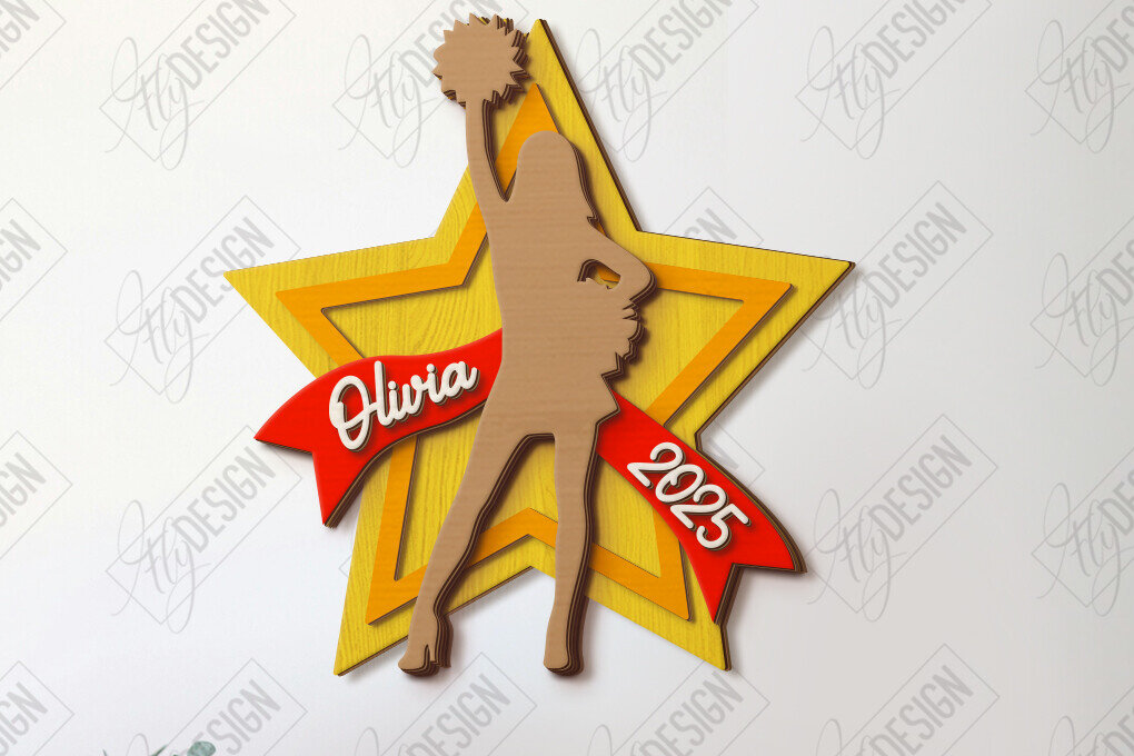 Intra απο ξύλο plywood 3mm-4mm πάχος Μαζορέτα σημάδι | Διακόσμηση τοίχου Δίασταση 30x20 cm INTRAFABR-122963049