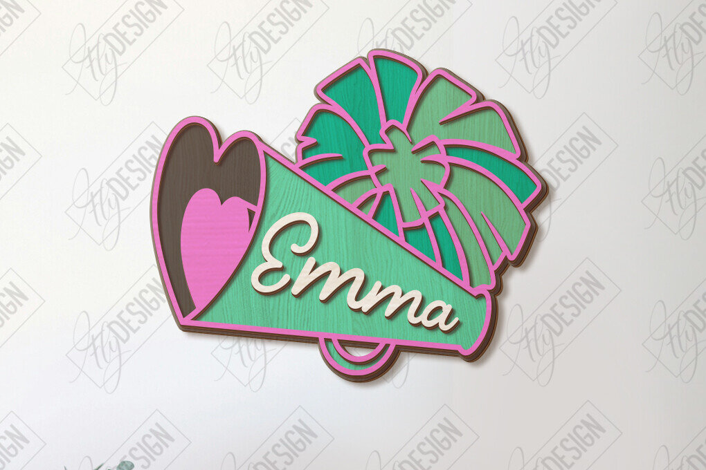 Intra απο ξύλο plywood 3mm-4mm πάχος Μαζορέτα σημάδι | Διακόσμηση τοίχου Δίασταση 30x20 cm INTRAFABR-122963057