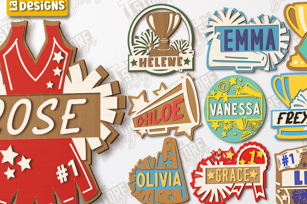 Intra απο ξύλο plywood 3mm-4mm πάχος πινακίδων μαζορέτας | Cheer Team Δίασταση 30x20 cm INTRAFABR-118746337