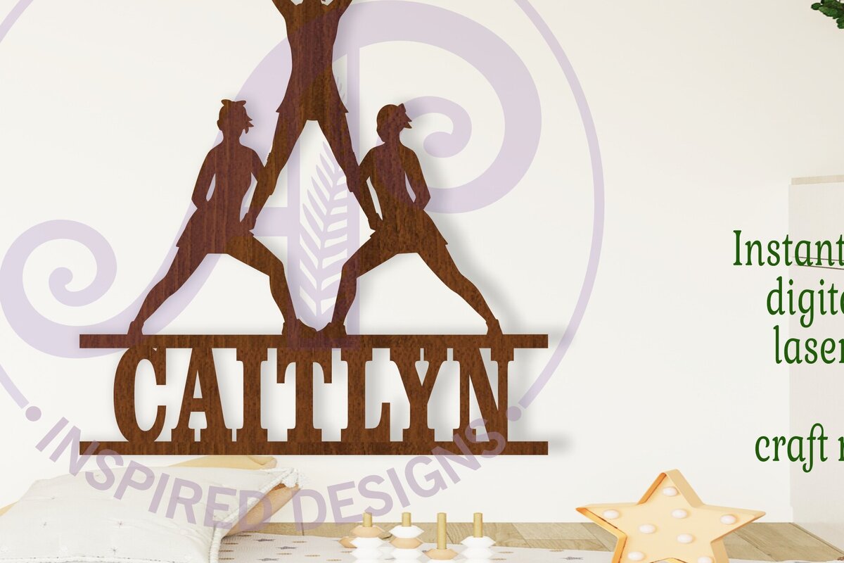 Σετ των 3 Intra απο ξύλο plywood 3mm-4mm πάχος Σήμα ονόματος Cheerleaders Δίασταση 6x6 cm INTRAFABR-107211465