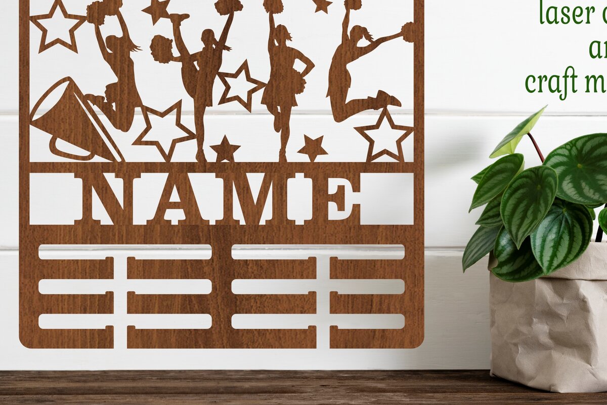 Intra απο ξύλο plywood 3mm-4mm πάχος περικοπής για κάτοχος μεταλλίων Cheerleading Δίασταση 34x34 cm INTRAFABR-65532094