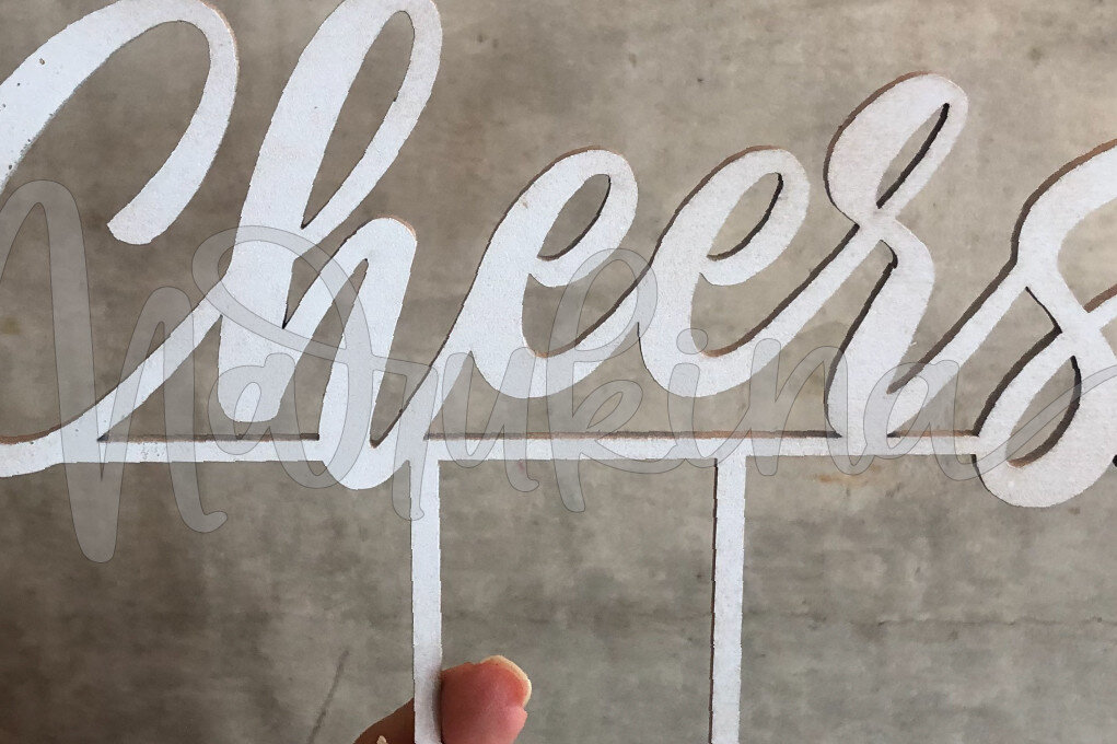 Intra απο ξύλο plywood 3mm-4mm πάχος CHEERS 01 TOPER CAKE Δίασταση 30x20 cm INTRAFABR-27389114