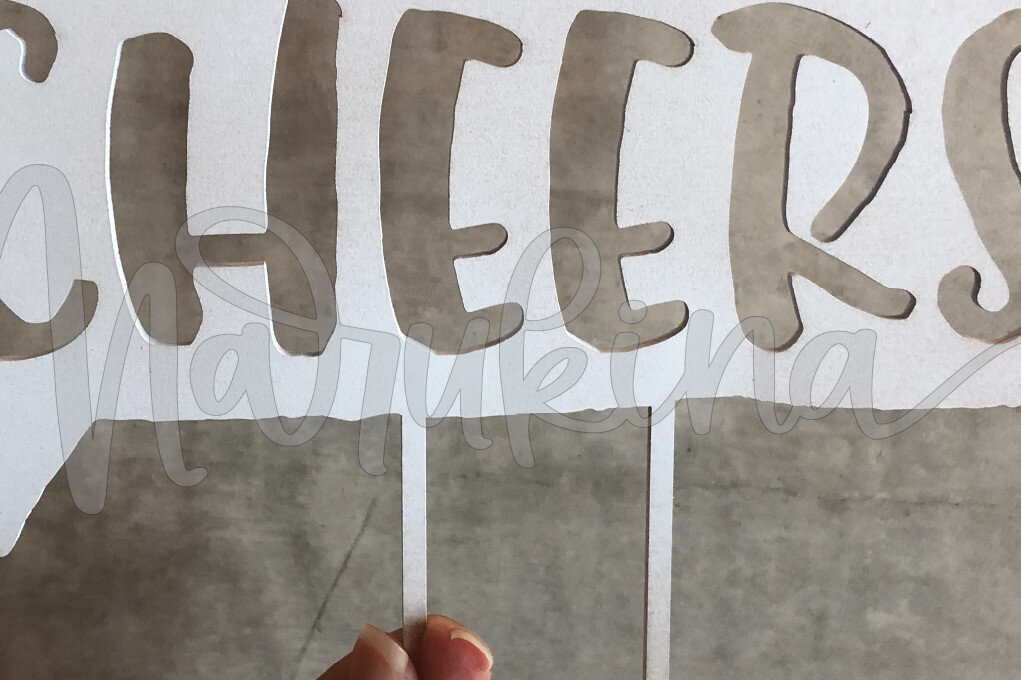 Intra απο ξύλο plywood 3mm-4mm πάχος CHEERS 02 TOPER CAKE Δίασταση 30x20 cm INTRAFABR-27389109