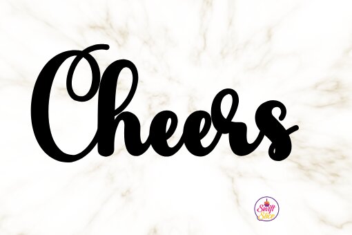 Σετ των 2 Intra απο ξύλο plywood 3mm-4mm πάχος Cheers Cake Topper Δίασταση 15x15 cm INTRAFABR-78879880