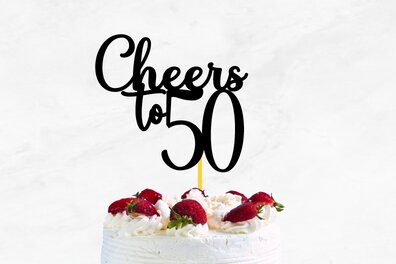 Σετ των 2 Intra απο ξύλο plywood 3mm-4mm πάχος Cheers to Cake Topper Δίασταση 15x15 cm INTRAFABR-67731761