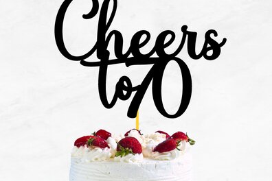 Σετ των 2 Intra απο ξύλο plywood 3mm-4mm πάχος Cheers to Cake Topper Δίασταση 15x15 cm INTRAFABR-67732214