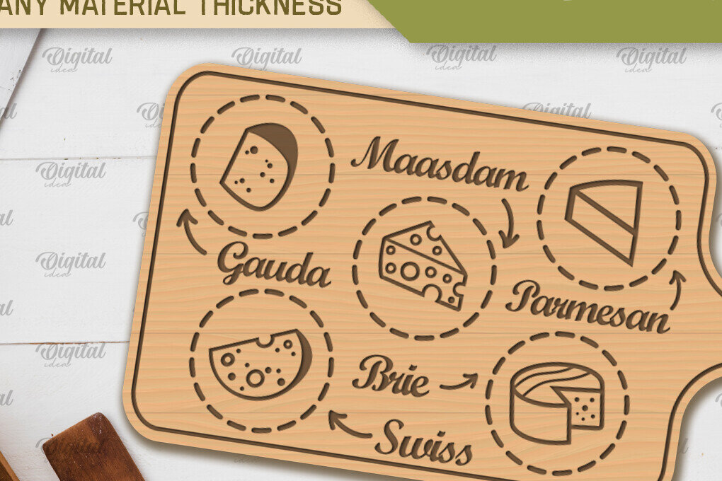 Intra απο ξύλο plywood 3mm-4mm πάχος Cheese Board . Πίνακας κοπής  Δίασταση 40x40 cm INTRAFABR-91140454