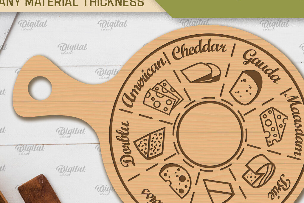 Intra απο ξύλο plywood 3mm-4mm πάχος Cheese Board . Πίνακας κοπής  Δίασταση 40x40 cm INTRAFABR-91140274