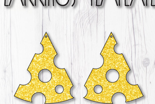 Σετ των 3 Intra απο ξύλο plywood 3mm-4mm πάχος Πρότυπο σκουλαρίκια τυριού Δίασταση 3x3 cm INTRAFABR-8146639