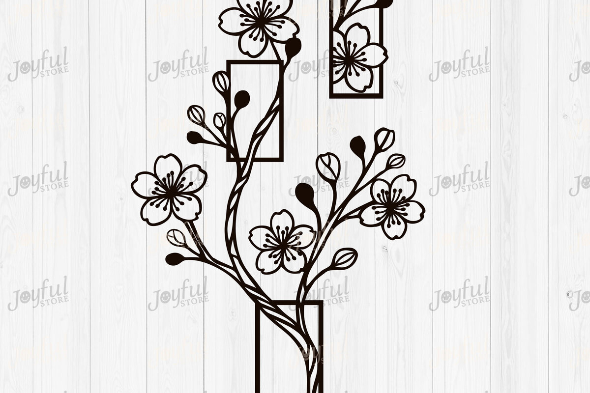Intra απο ξύλο plywood 3mm-4mm πάχος Σχέδιο Branch Cherry Blossom Δίασταση 30x20 cm INTRAFABR-124578050