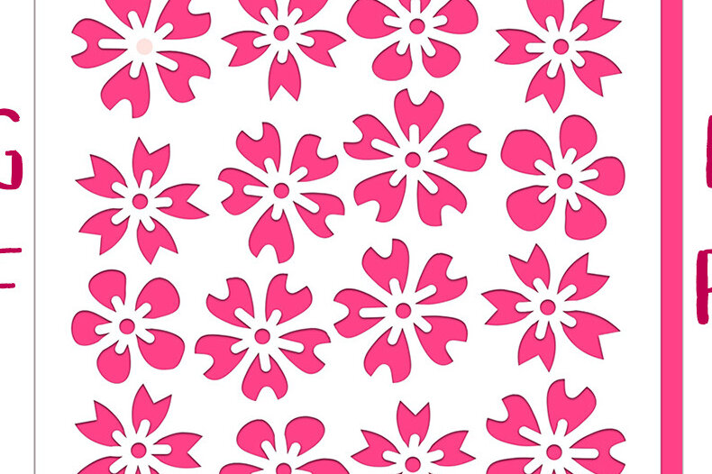 Σετ των 3 Intra απο ξύλο plywood 3mm-4mm πάχος Cut Card Cherry Blossom Δίασταση 5x5 cm INTRAFABR-12018434