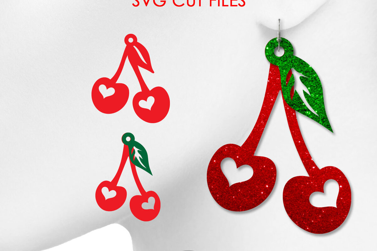 Σετ των 3 Intra απο ξύλο plywood 3mm-4mm πάχος Σκουλαρίκια Cherry, Cut File Δίασταση 3x3 cm INTRAFABR-22806417