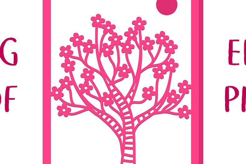 Σετ των 3 Intra απο ξύλο plywood 3mm-4mm πάχος αποκοπής Card Cherry Tree in Blossom Δίασταση 7x5 cm INTRAFABR-24658025