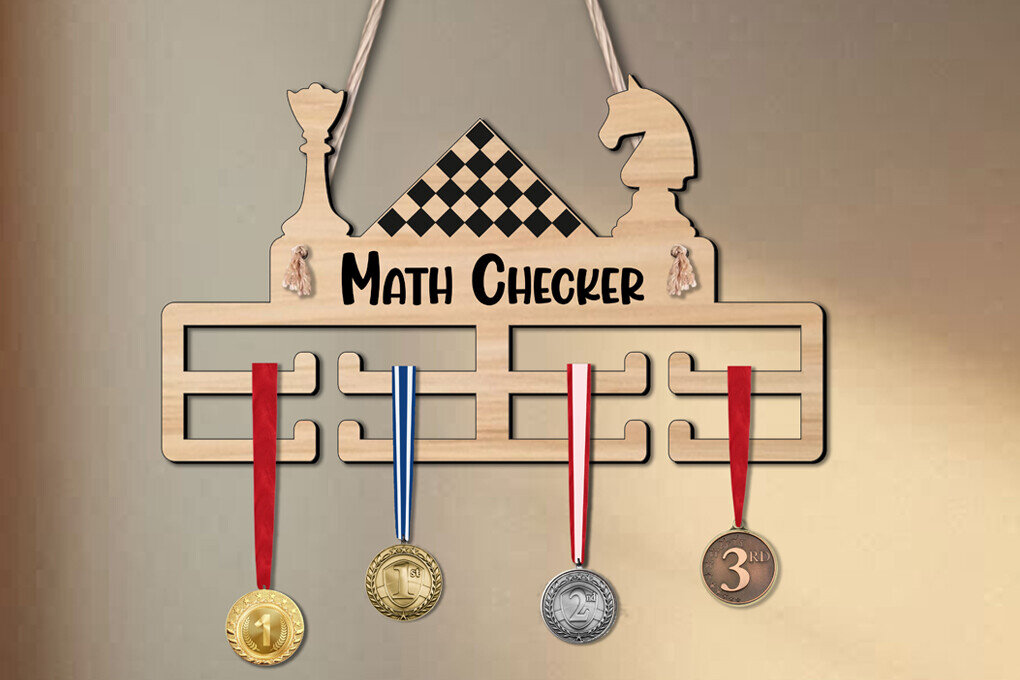 Σετ των 2 Intra απο ξύλο plywood 3mm-4mm πάχος Chess Sport Man Medal Hanger Display Δίασταση 15x15 cm INTRAFABR-120633343