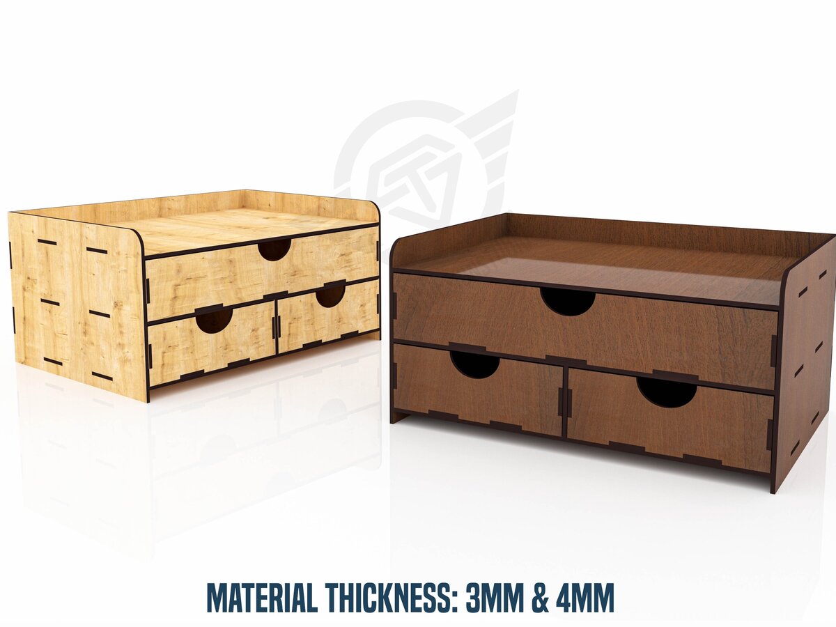 Σετ των 3 Intra απο ξύλο plywood 3mm-4mm πάχος Συρταριέρα Cut  Δίασταση 8x5 cm INTRAFABR-118017622