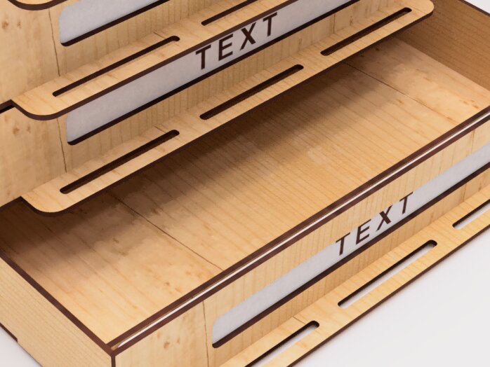 Intra απο ξύλο plywood 3mm-4mm πάχος Chest Organizer 6 Drawers Box Δίασταση 30x20 cm INTRAFABR-102600884