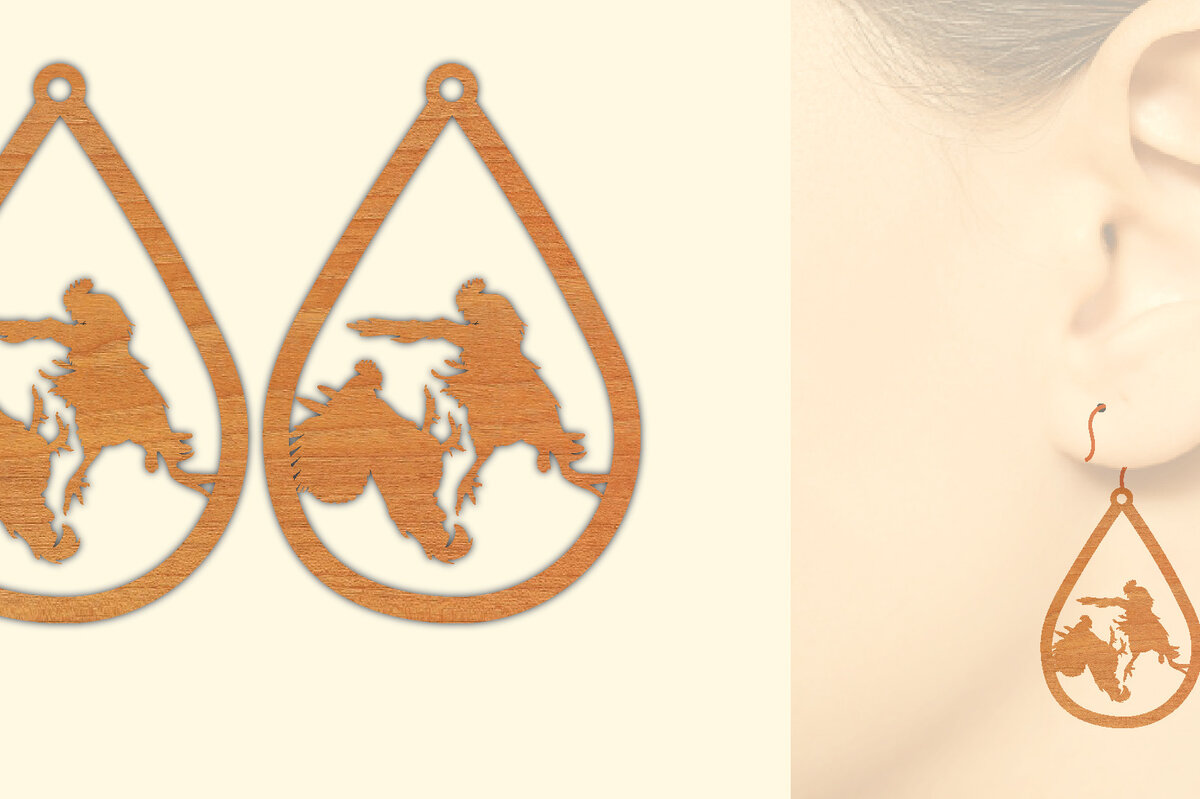 Σετ των 3 Intra απο ξύλο plywood 3mm-4mm πάχος Ξύλινα σκουλαρίκια κότας με λέιζερ Δίασταση 3x3 cm INTRAFABR-66455723