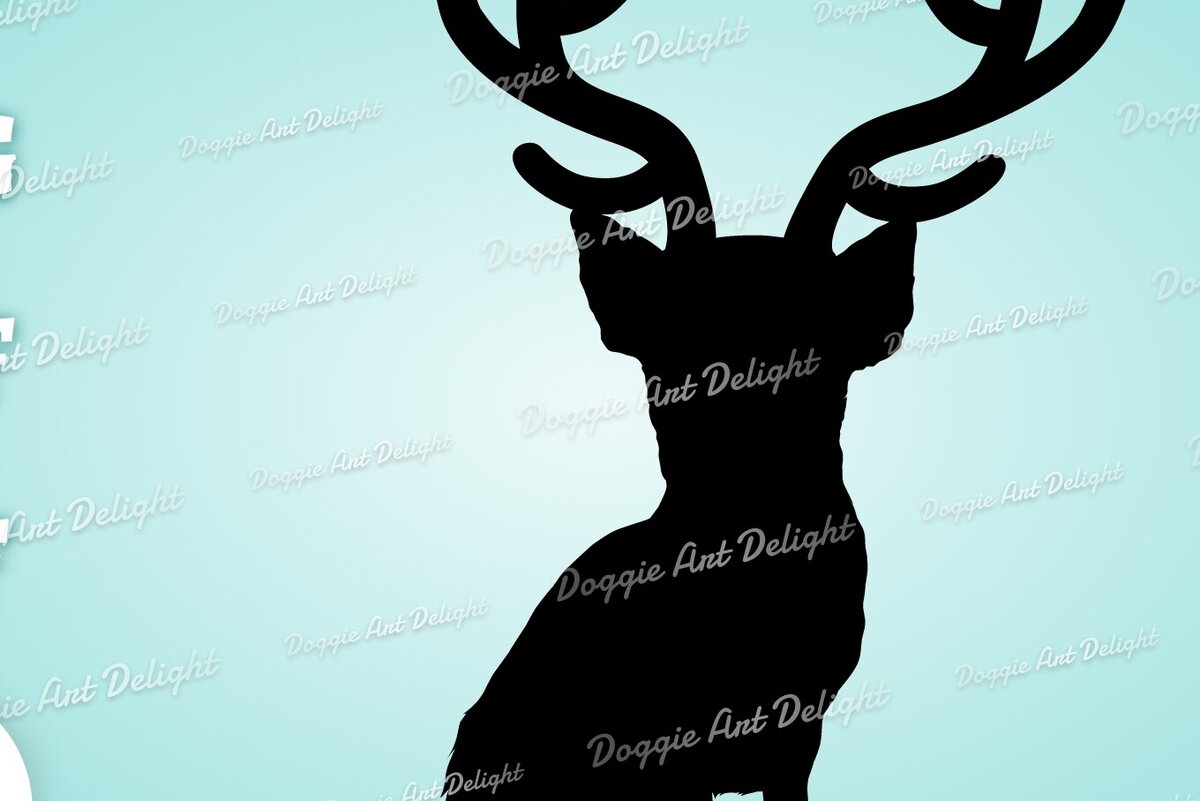 Σετ των 3 Intra απο ξύλο plywood 3mm-4mm πάχος Chihuahua Τάρανδος Christmas Dog Δίασταση 15x15 cm INTRAFABR-82728730