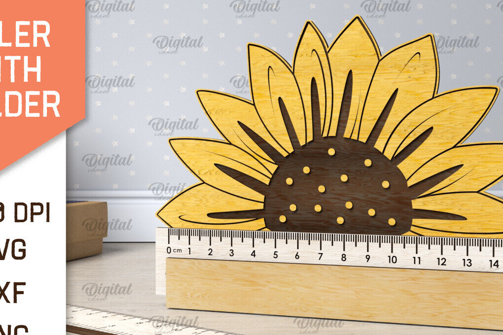 Intra απο ξύλο plywood 3mm-4mm πάχος Σχέδιο κοπής με λέιζερ Παιδικός Σχολικός Χάρακας Δίασταση 30x20 cm INTRAFABR-107623449