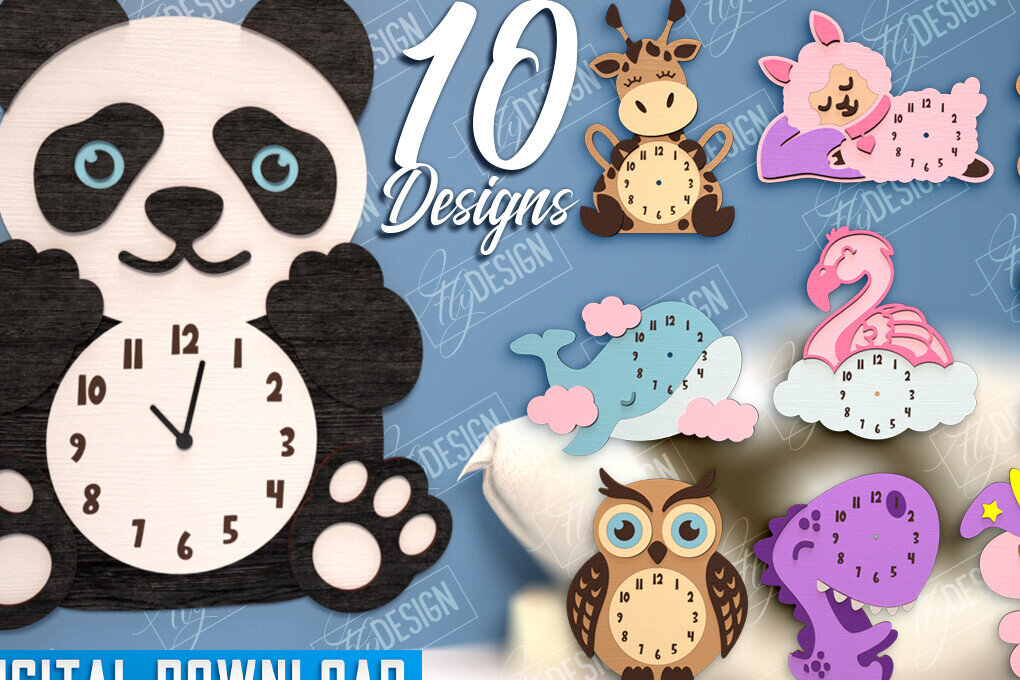 Intra απο ξύλο plywood 3mm-4mm πάχος Παιδικό ρολόι με Δίασταση 30x20 cm INTRAFABR-114806424