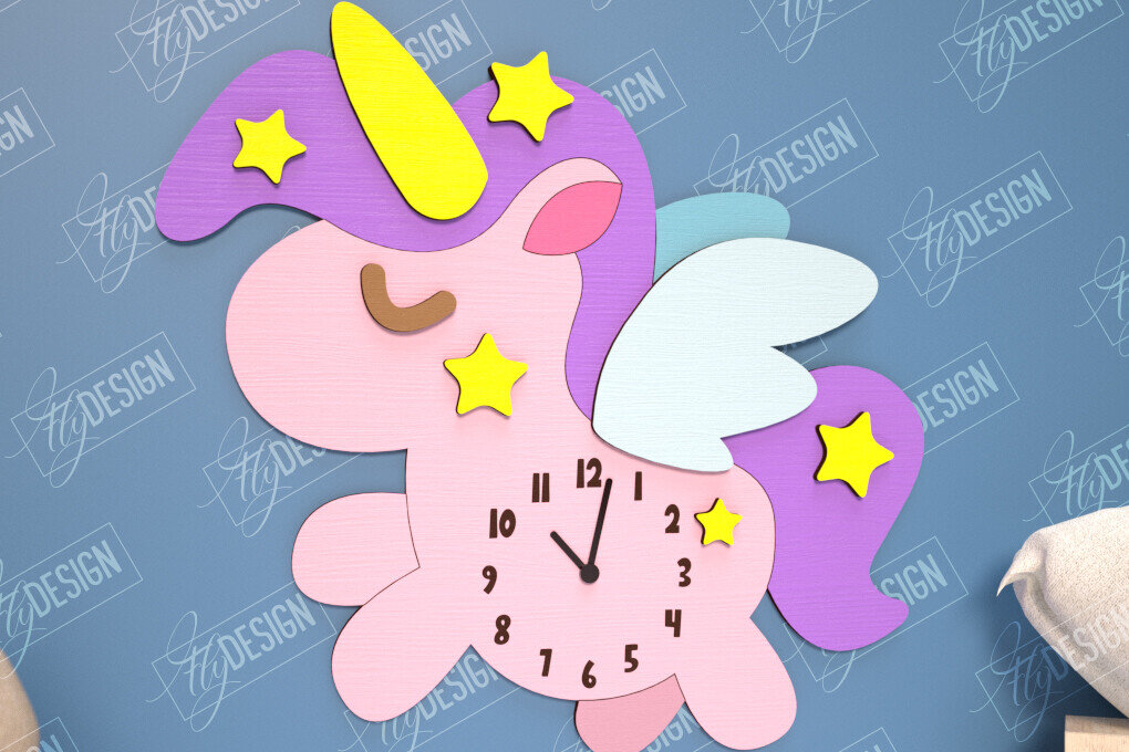 Intra απο ξύλο plywood 3mm-4mm πάχος Παιδικό ρολόι . 3D παιδικό ρολόι Δίασταση 30x20 cm INTRAFABR-114806672