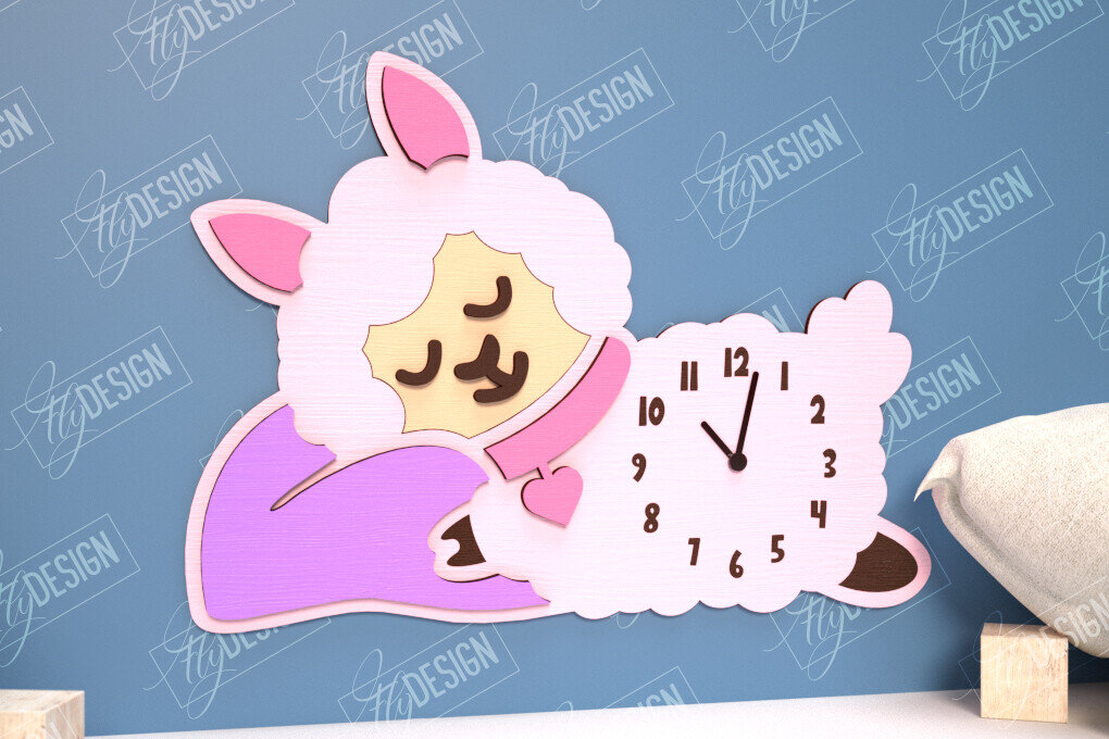 Intra απο ξύλο plywood 3mm-4mm πάχος Παιδικό ρολόι . 3D παιδικό ρολόι Δίασταση 30x20 cm INTRAFABR-114806543