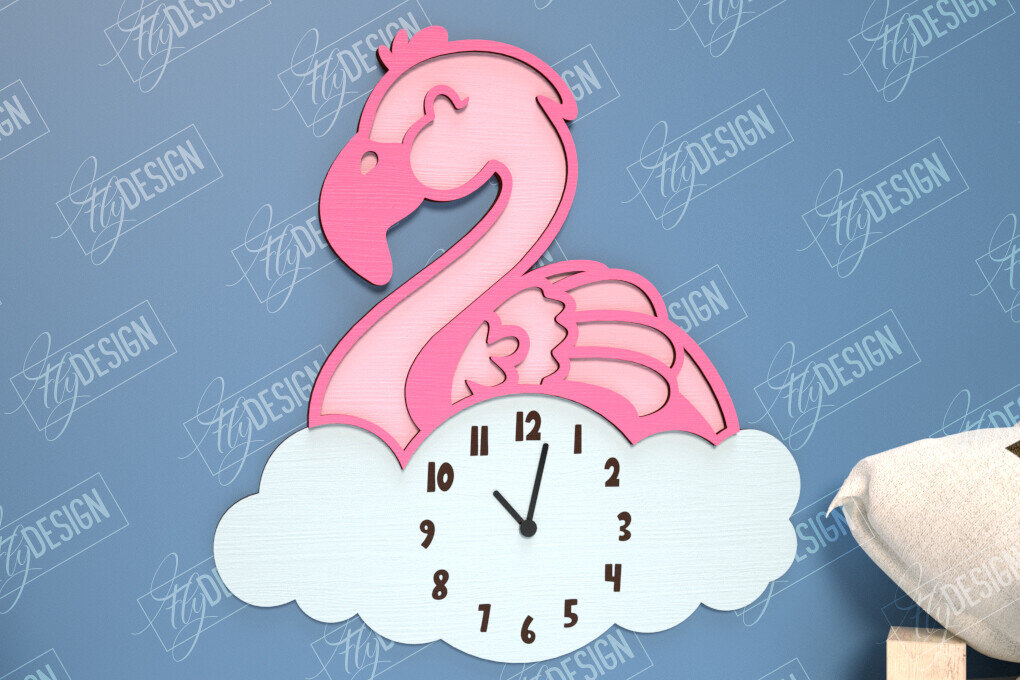 Intra απο ξύλο plywood 3mm-4mm πάχος Παιδικό ρολόι . 3D παιδικό ρολόι Δίασταση 30x20 cm INTRAFABR-114806592