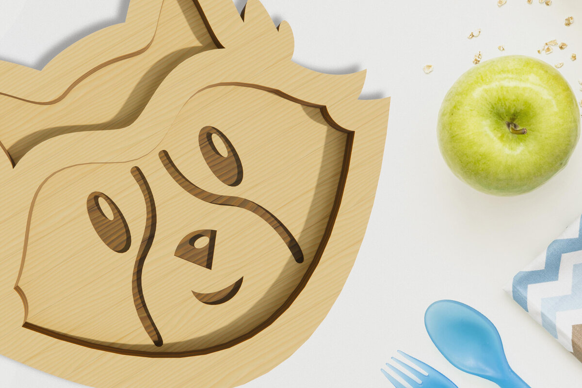 Intra απο ξύλο plywood 3mm-4mm πάχος Παιδική πλάκα κοπής με λέιζερ Δίασταση 30x20 cm INTRAFABR-78787042