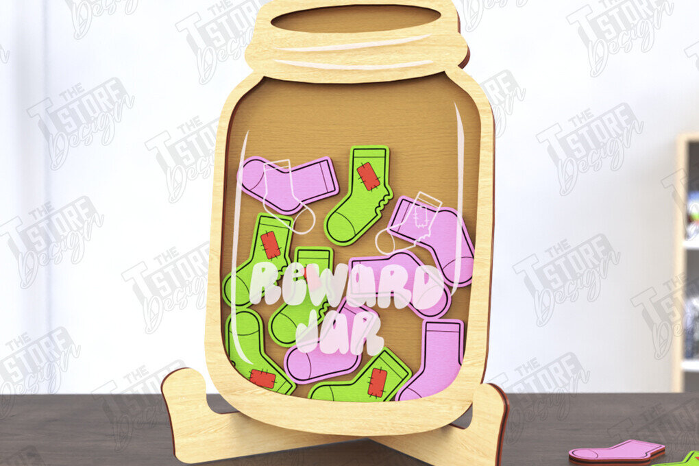 Σετ των 2 Intra απο ξύλο plywood 3mm-4mm πάχος παιδικής επιβράβευσης | CNC Δίασταση 15x15 cm INTRAFABR-120637358