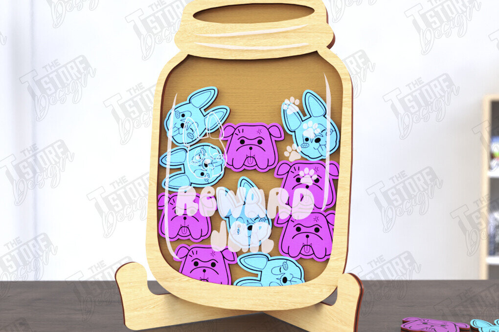 Σετ των 2 Intra απο ξύλο plywood 3mm-4mm πάχος παιδικής επιβράβευσης | CNC Δίασταση 15x15 cm INTRAFABR-120637345