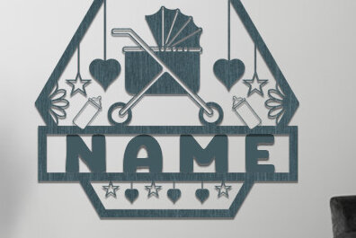 Intra απο ξύλο plywood 3mm-4mm πάχος Διακόσμηση Παιδικού Δωματίου Όνομα Πινακίδα Δίασταση 30x20 cm INTRAFABR-72636178