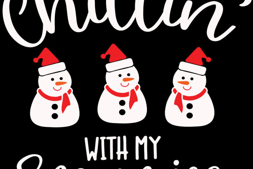 Intra απο ξύλο plywood 3mm-4mm πάχος Chillin' with My Snowmies Δίασταση 15x15 cm INTRAFABR-20759112